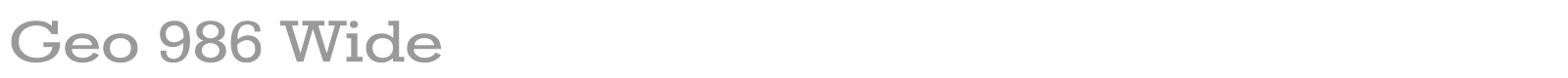 Geo 986 Wide font preview